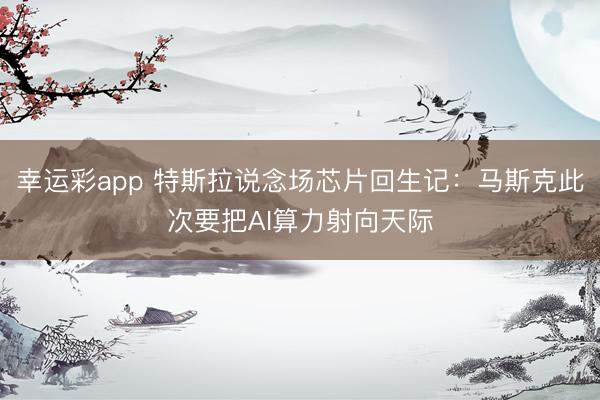 幸运彩app 特斯拉说念场芯片回生记：马斯克此次要把AI算力射向天际